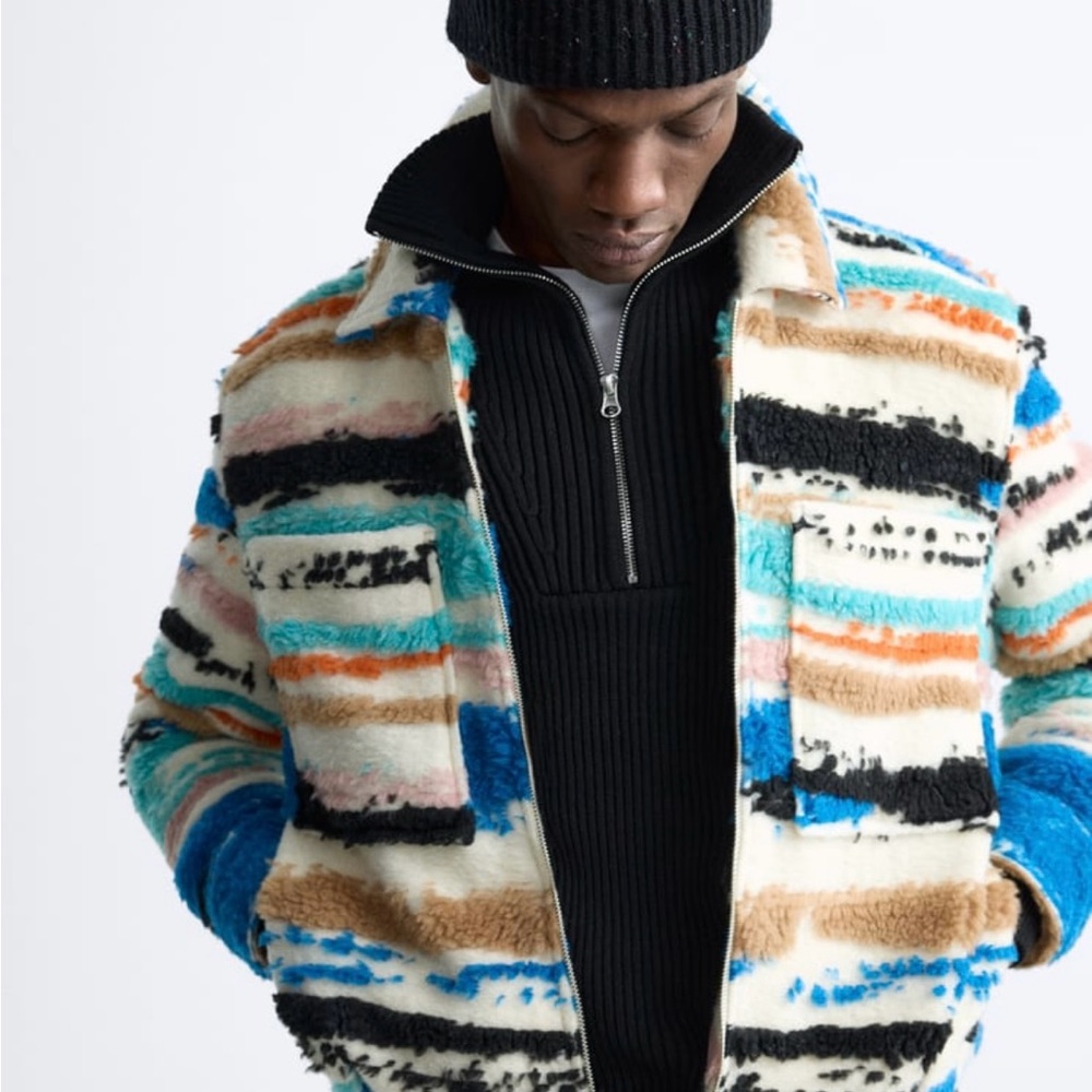 NWT Zara men’s multicolored jacket